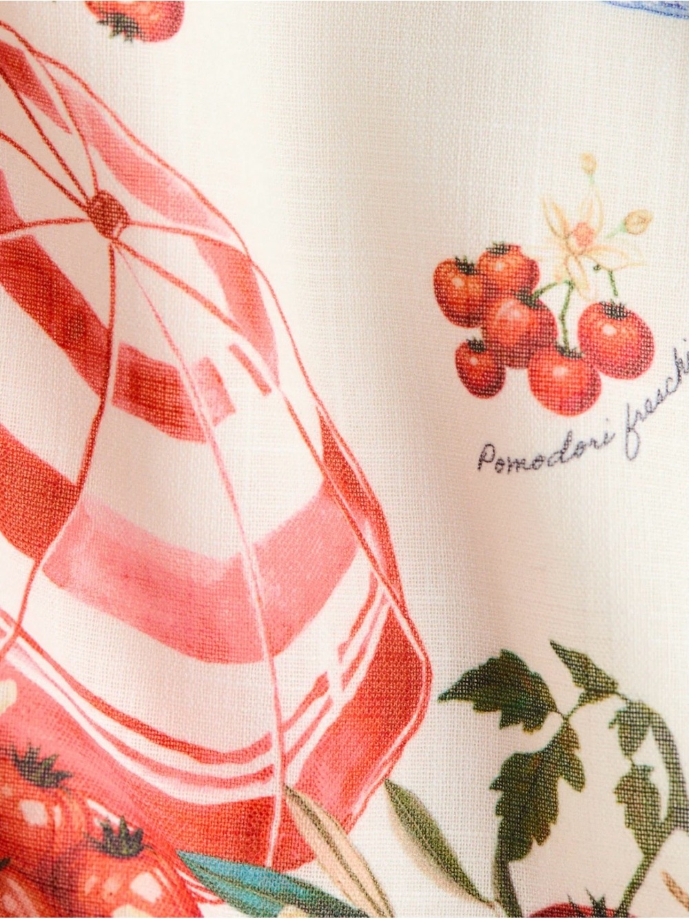 NWT (P-16.5/size small) H&M TWIST-DETAIL Tomato PRINTED DRESS - Picture 4 of 5